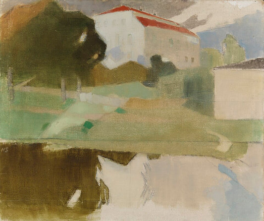 Helene Schjerfbeck Sjundby Manor in Siuntio - Canvas Print