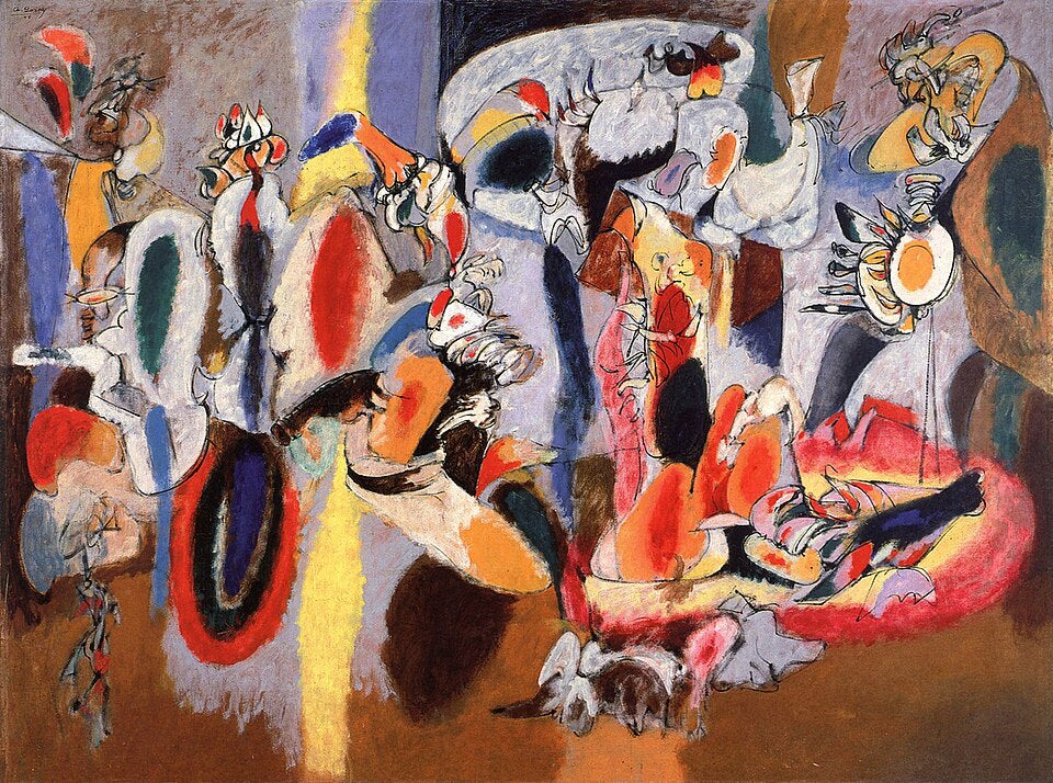 Arshile Gorky The Liver is the Cock's Comb - Canvas Print