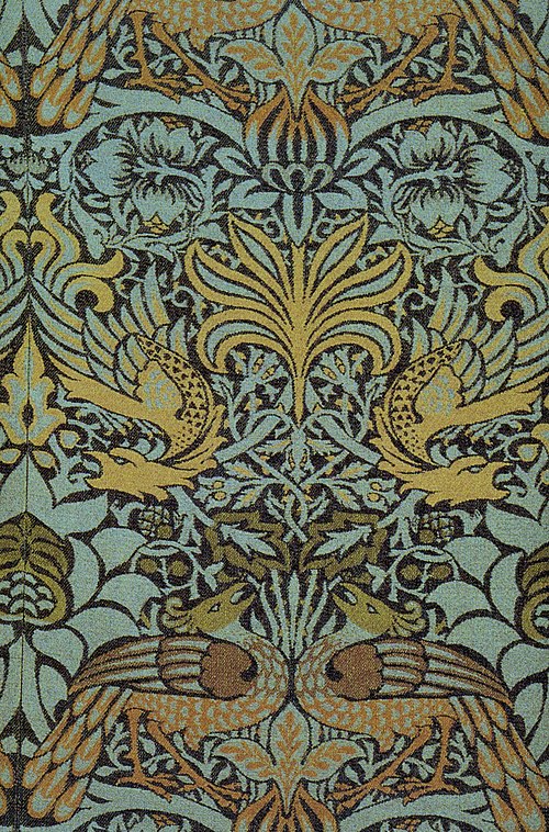 William Morris Peacock and Dragon - Canvas Print
