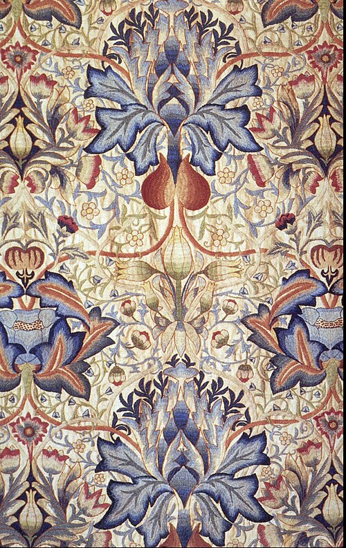 William Morris Acanthus Panel - Canvas Print