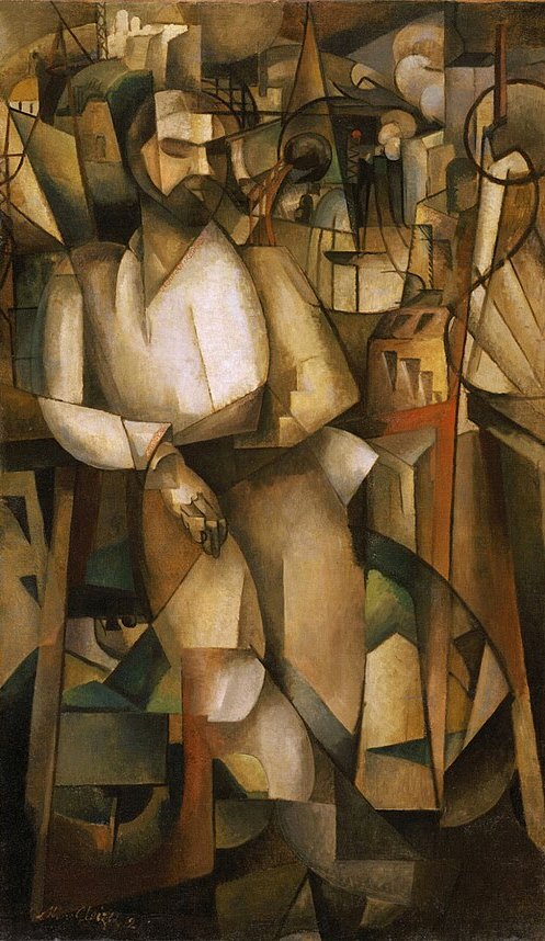 Albert Gleizes Man on a Balcony - Canvas Print