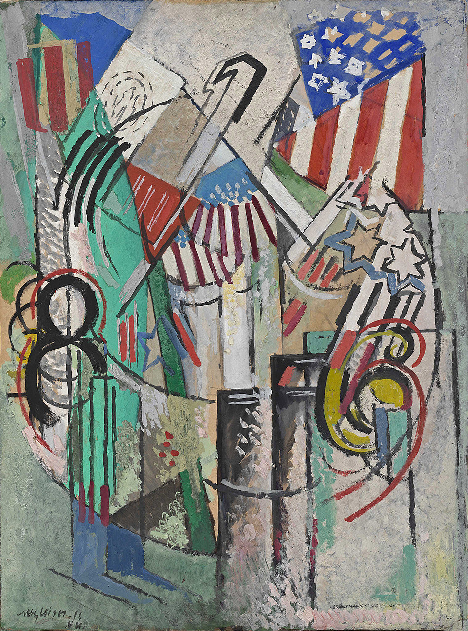 Albert Gleizes The Astor Cup Races, Flags - Canvas Print