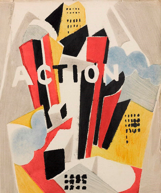 Albert Gleizes Cover of Action, Vol. 1, No. 1 - Canvas Print
