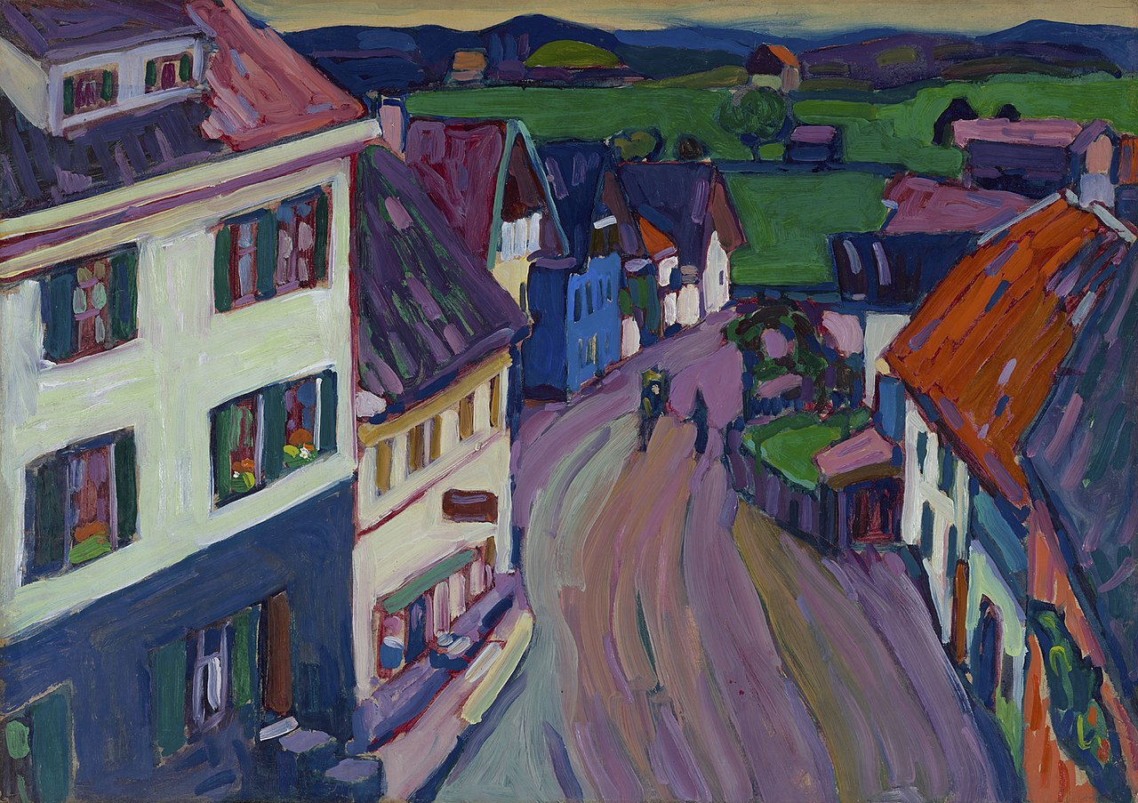 Wassily Kandinsky Murnau – View from the window of the Griesbrau - Canvas Print