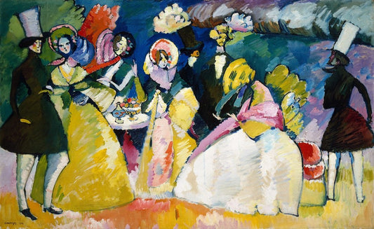 Wassily Kandinsky Group in Crinolines - Canvas Print