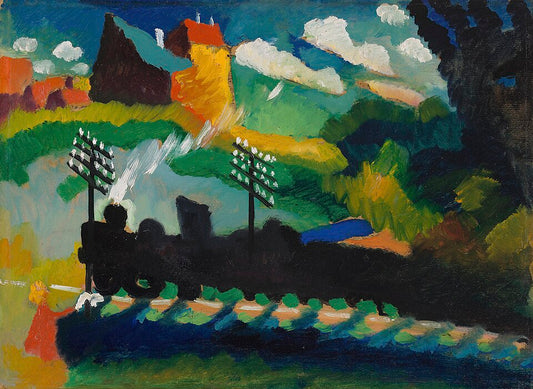Wassily Kandinsky Railway near Murnau - Canvas Print