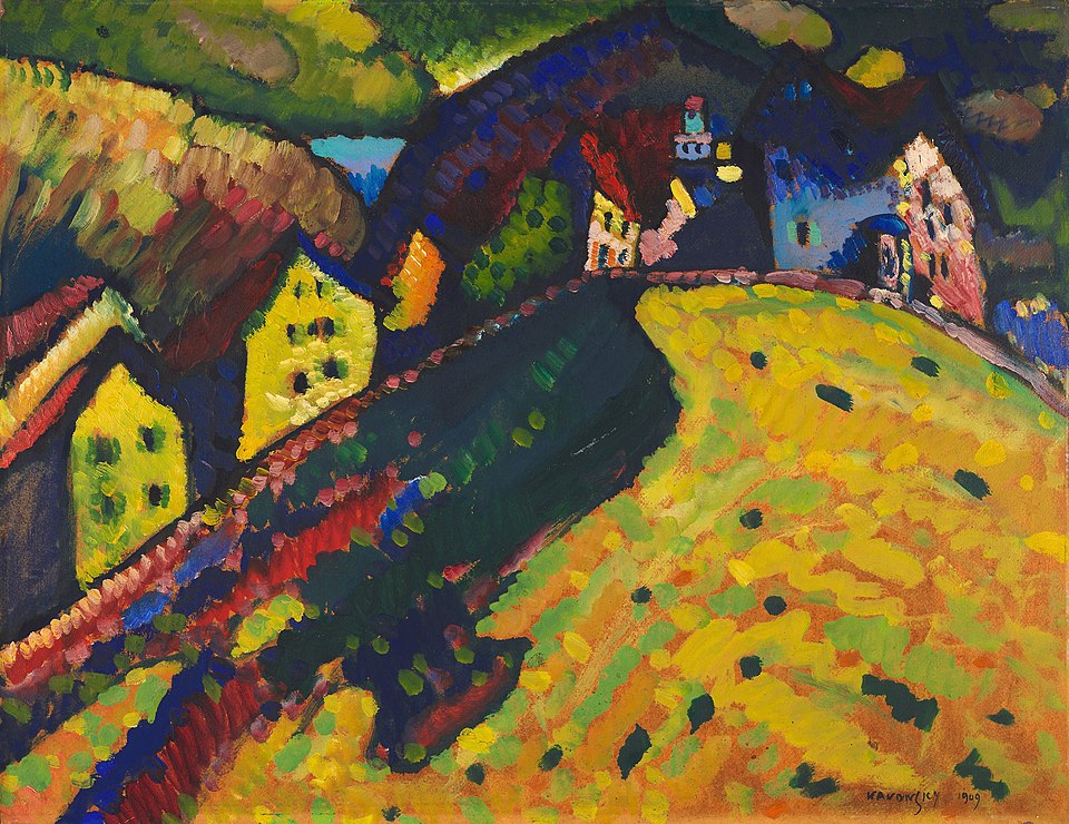 Wassily Kandinsky Houses at Murnau - Canvas Print