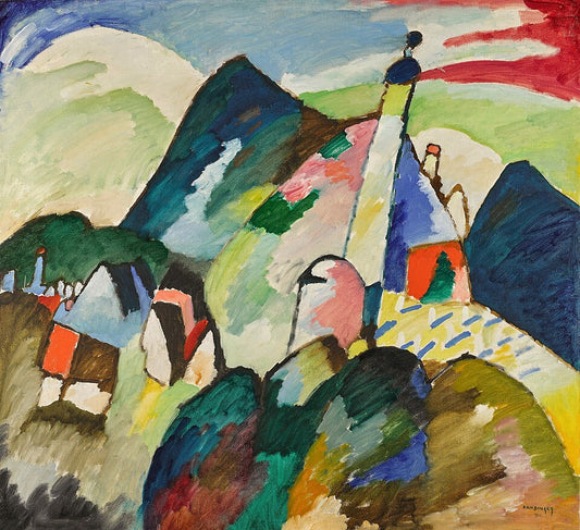 Wassily Kandinsky View of Murnau with Church - Canvas Print