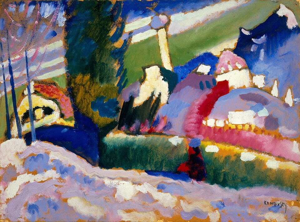 Wassily Kandinsky Winter Landscape with Church - Canvas Print
