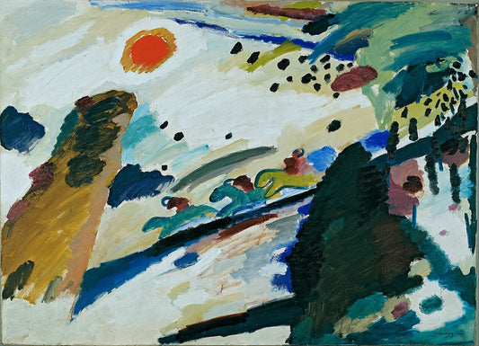 Wassily Kandinsky Romantic Landscape - Canvas Print