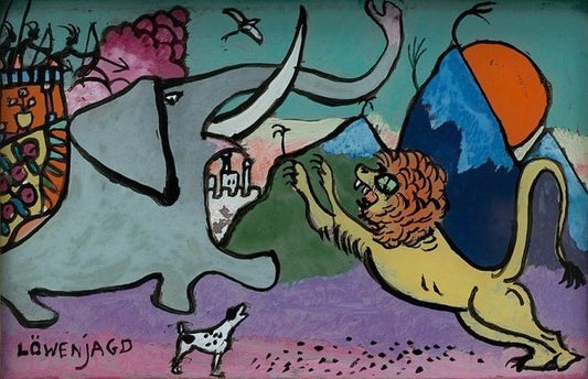 Wassily Kandinsky Lion Hunt - Canvas Print