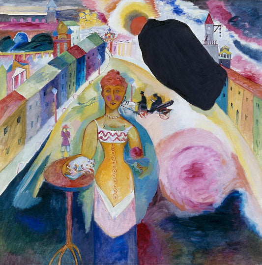 Wassily Kandinsky Lady in Moscow - Canvas Print