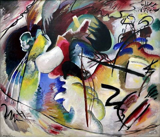 Wassily Kandinsky Image with a White Shape - Canvas Print