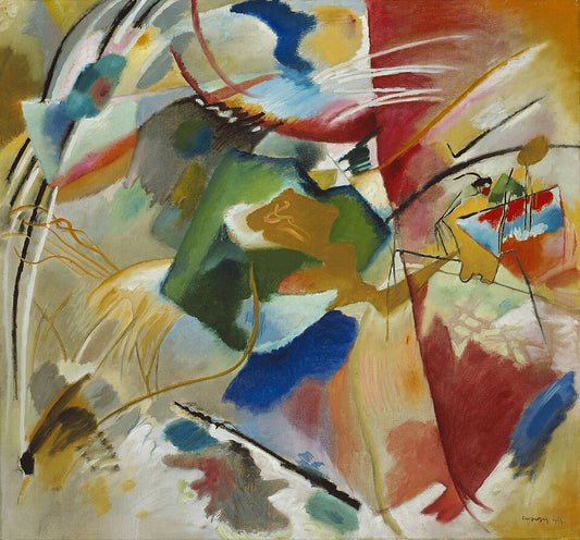 Wassily Kandinsky Painting with Green Centre - Canvas Print
