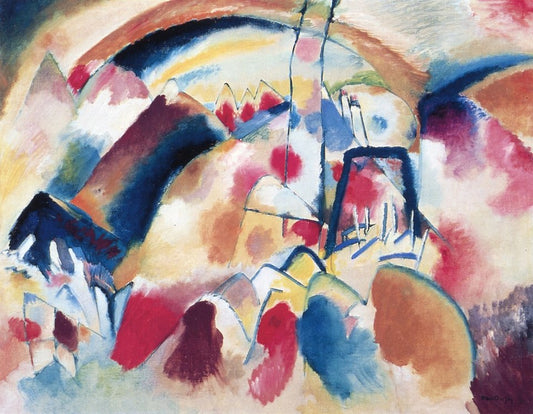Wassily Kandinsky Landscape with Red Spots - Canvas Print