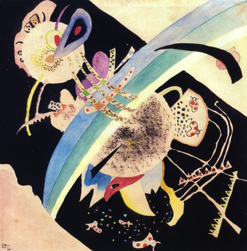 Wassily Kandinsky Circles on Black - Canvas Print