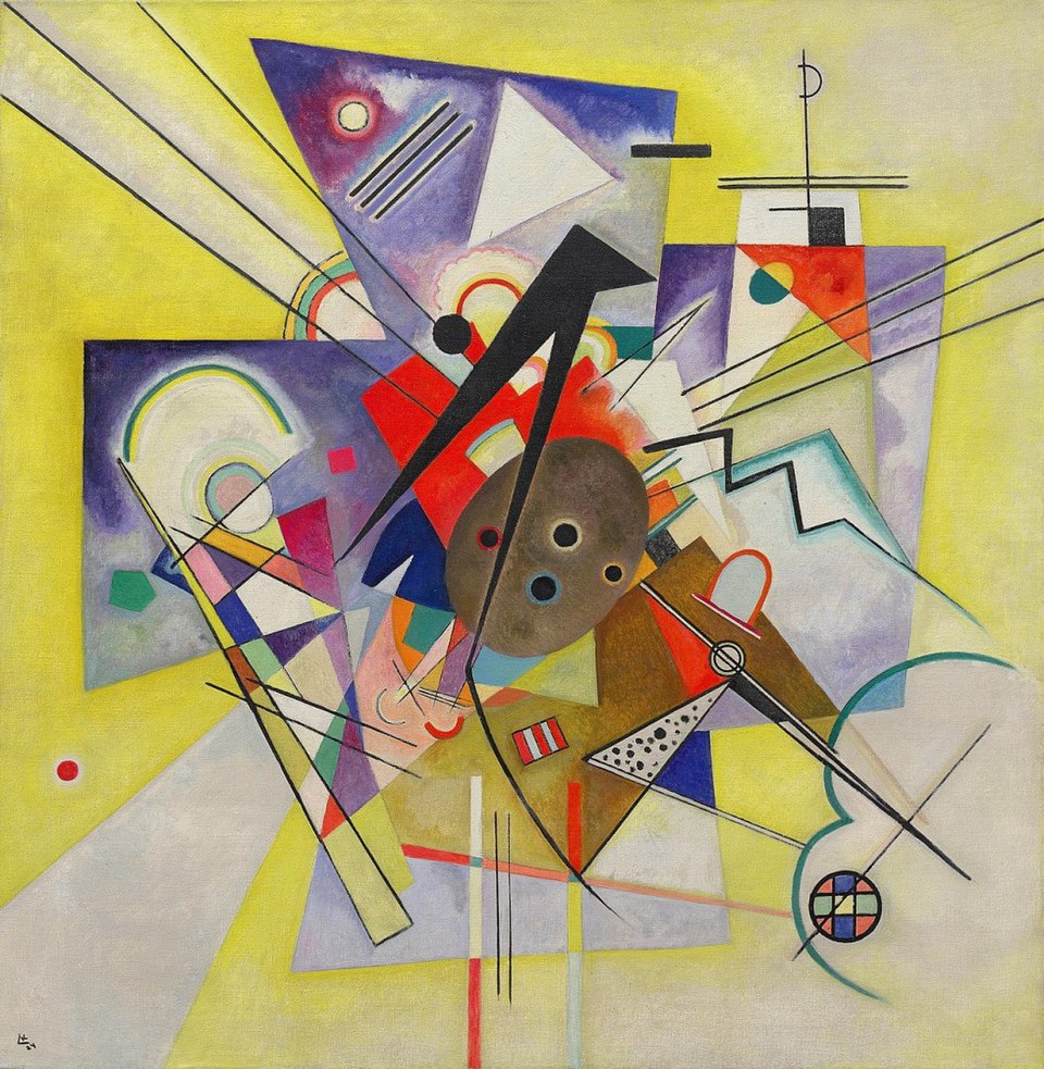 Wassily Kandinsky Yellow Accompaniment - Canvas Print
