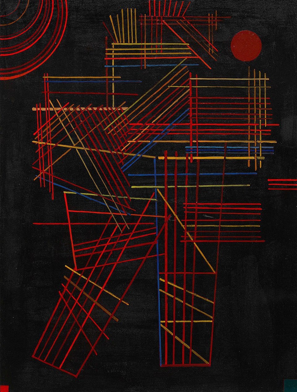 Wassily Kandinsky Coloured Sticks - Canvas Print