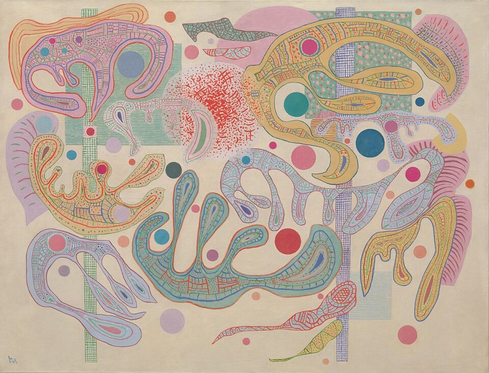 Wassily Kandinsky Capricious Forms - Canvas Print