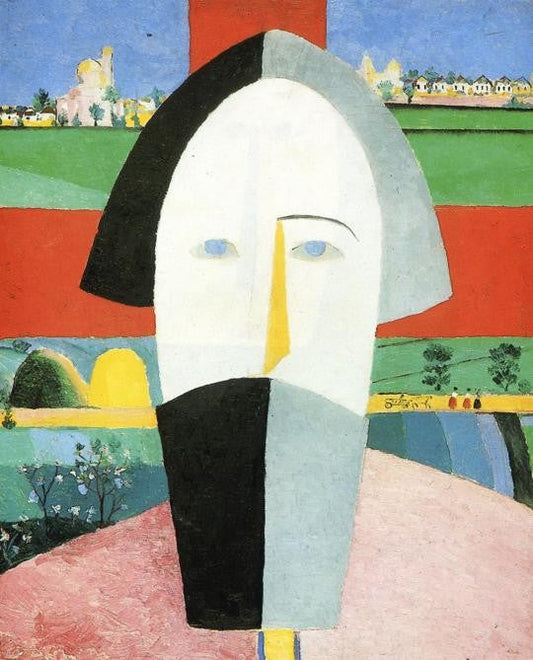  Kazimir Malevich Head of a Peasant - Canvas Print