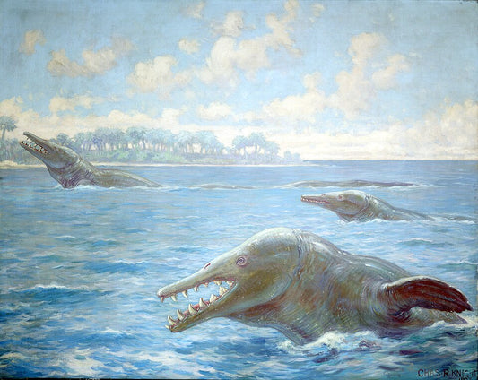 Charles R. Knight Basilosaurus from Eocene - Canvas Print