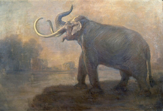 Charles R. Knight Imperial Mammoth - Canvas Print