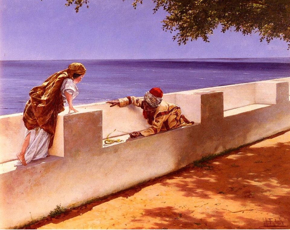 Antoni Maria Fabres Y Costa The Young Snake Charmer - Canvas Print