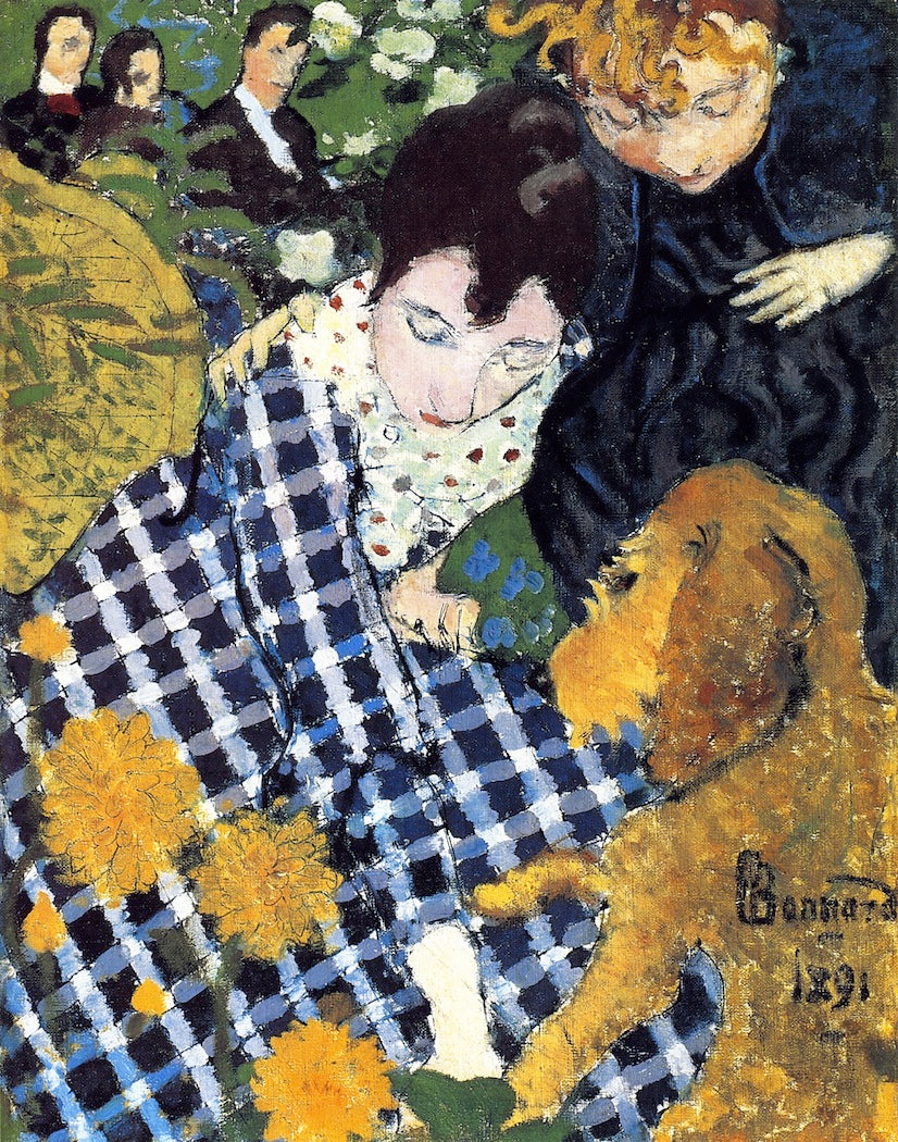 Pierre Bonnard Women with a Dog - Canvas Print