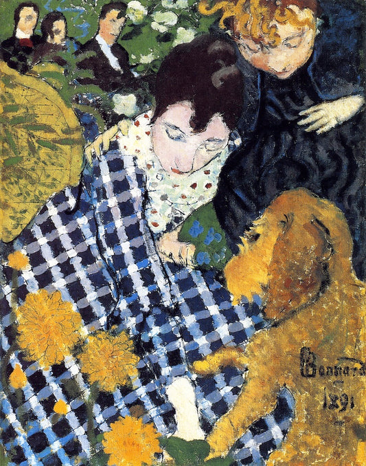 Pierre Bonnard Women with a Dog - Canvas Print