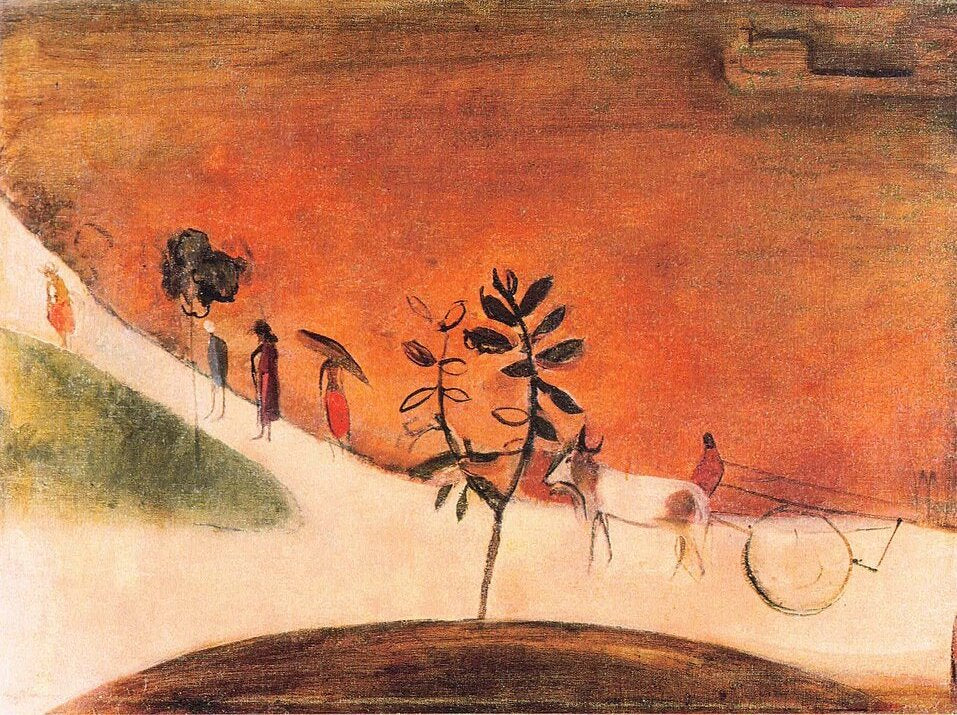 Amrita Sher-Gil Bullock Cart - Canvas Print