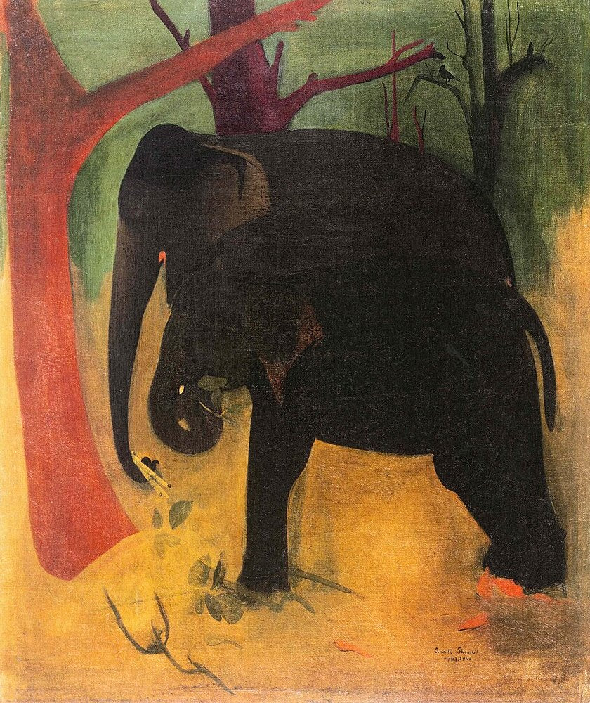 Amrita Sher-Gil Elephants - Canvas Print