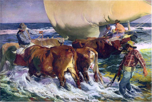  Joaquin Sorolla Y Bastida Afternoon Sun - Canvas Print