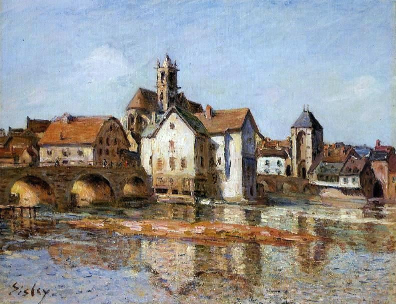  Alfred Sisley The Moret Bridge - Canvas Print