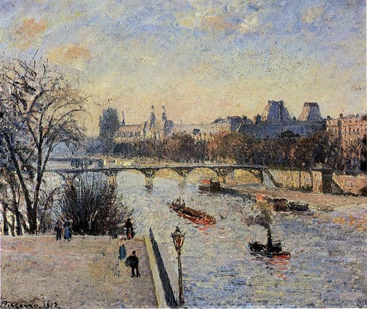  Camille Pissarro The Louvre - Canvas Print