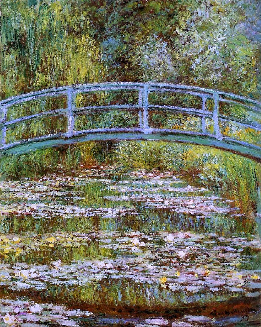  Claude Oscar Monet A Water-Lily Pond (also known as Japanese Bridge) - Canvas Print