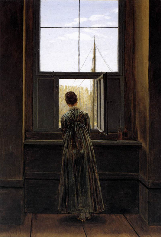 Caspar David Friedrich Woman at a Window - Canvas Print