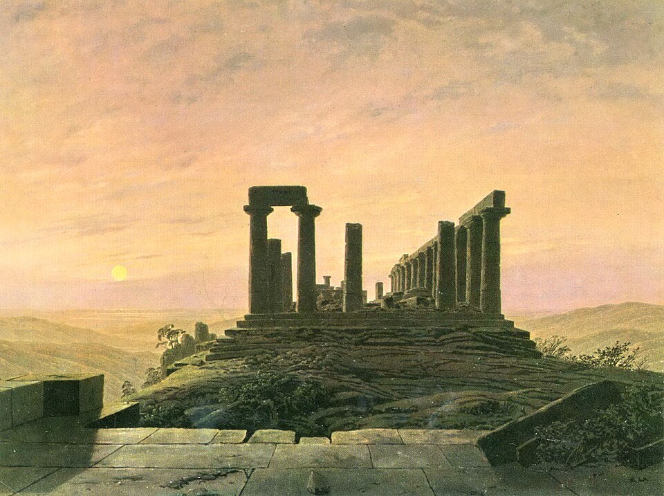 Caspar David Friedrich The Temple of Juno in Agrigento - Canvas Print