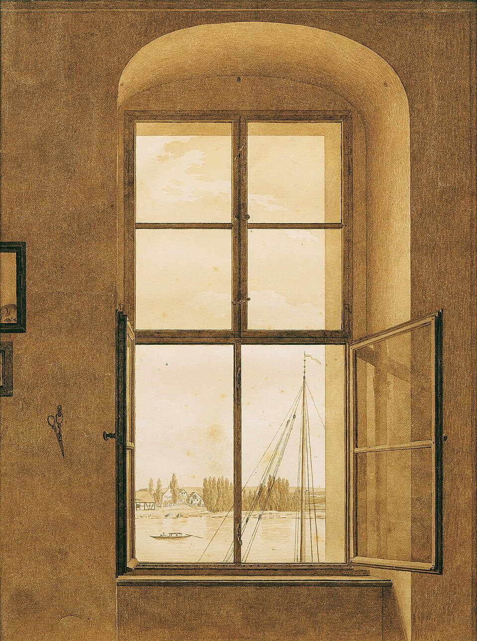 Caspar David Friedrich View from the Painter's Studio - Canvas Print
