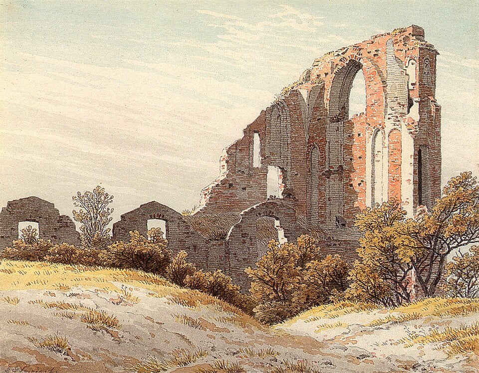 Caspar David Friedrich Ruins of Eldena - Canvas Print