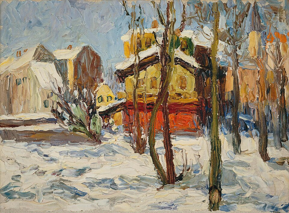 Wassily Kandinsky Winter in Schwabing - Canvas Print