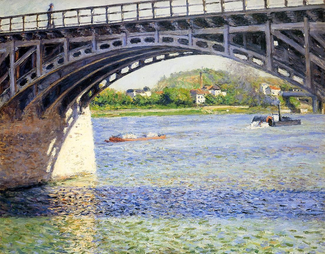  Gustave Caillebotte The Argenteuil Bridge and the Seine - Canvas Print