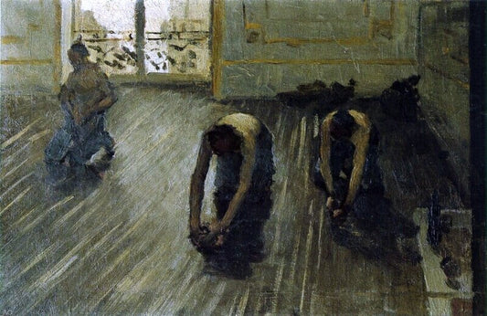  Gustave Caillebotte The Floor Scrapers (study) - Canvas Print