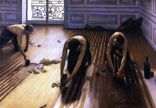  Gustave Caillebotte The Floor Scrapers (also known as The Floor Strippers) - Canvas Print