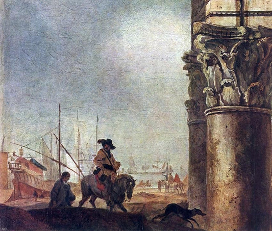  Jan Baptist Weenix Ancient Ruins (detail) - Canvas Print