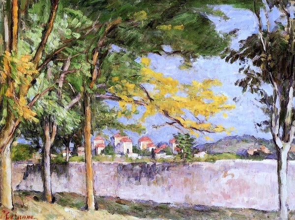 Paul Cezanne The Road (also known as The Ancient Wall) Canvas Print ...