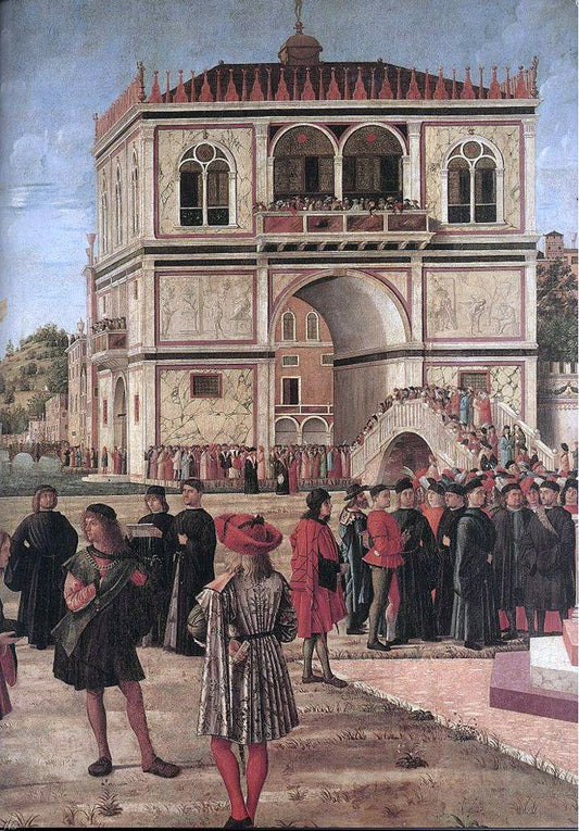  Vittore Carpaccio The Ambassadors Return to the English Court [detail: 1] - Canvas Print