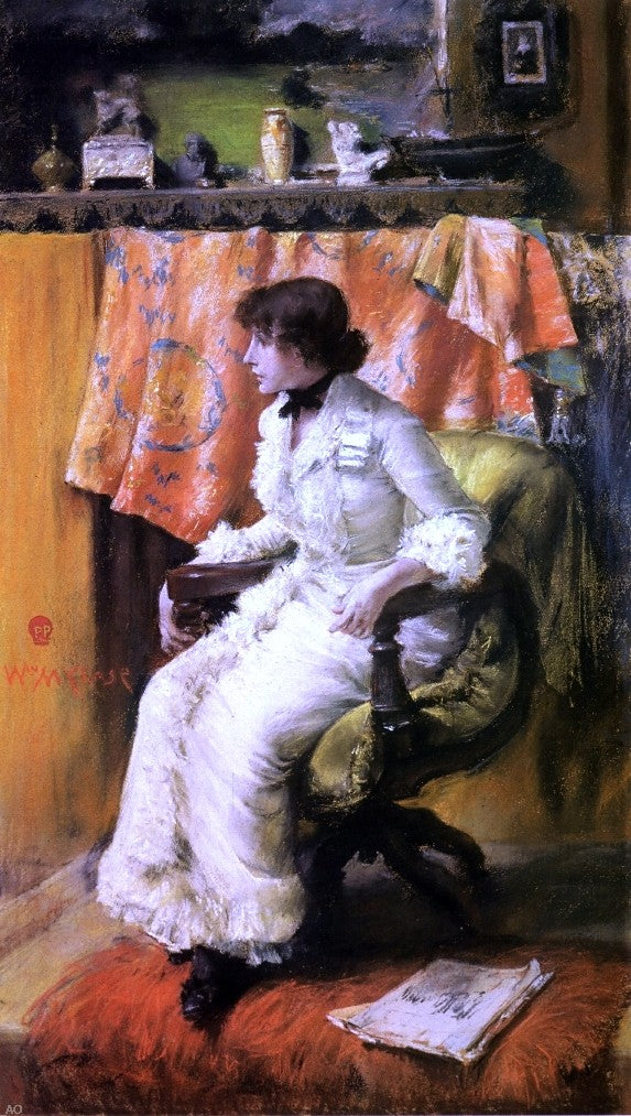  William Merritt Chase In the Studio (also known as Virginia Gerson) - Canvas Print