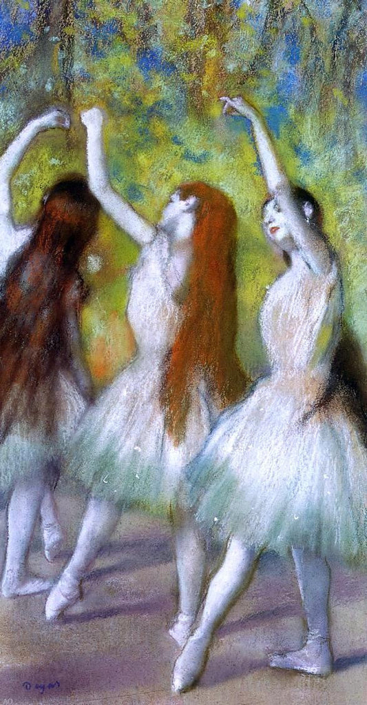  Edgar Degas Dancers in Green - Canvas Print