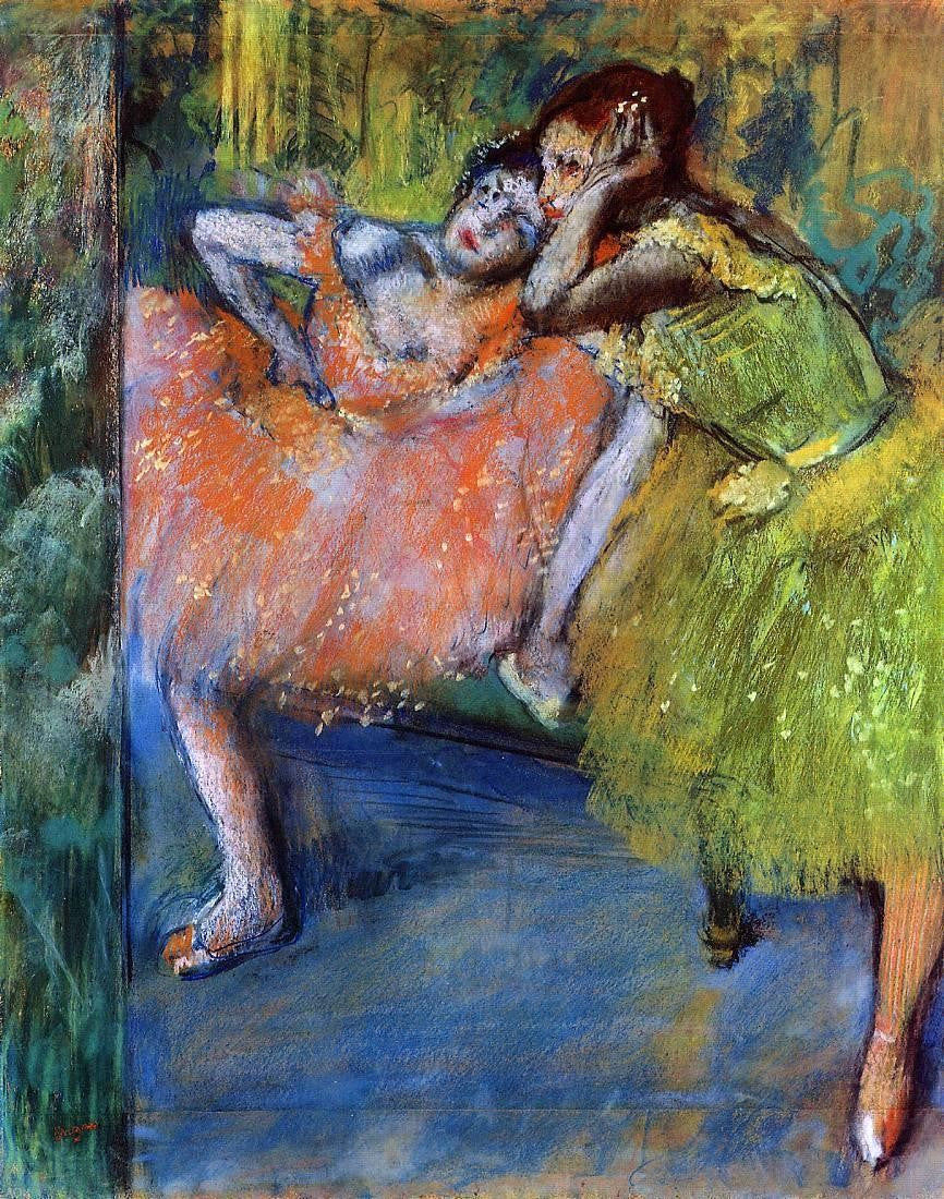  Edgar Degas Two Dancers in the Studio - Canvas Print