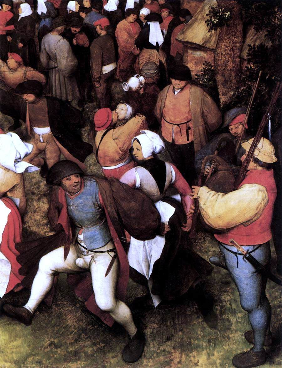  The Elder Pieter Bruegel Wedding Dance in the Open Air (detail) - Canvas Print